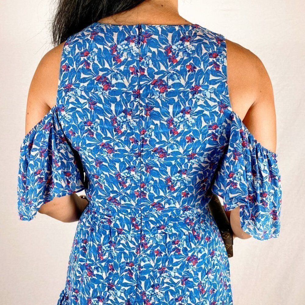 Tanya Taylor Blue Wildflower Shiloh Mini Dress $495 - Picture 8 of 14
